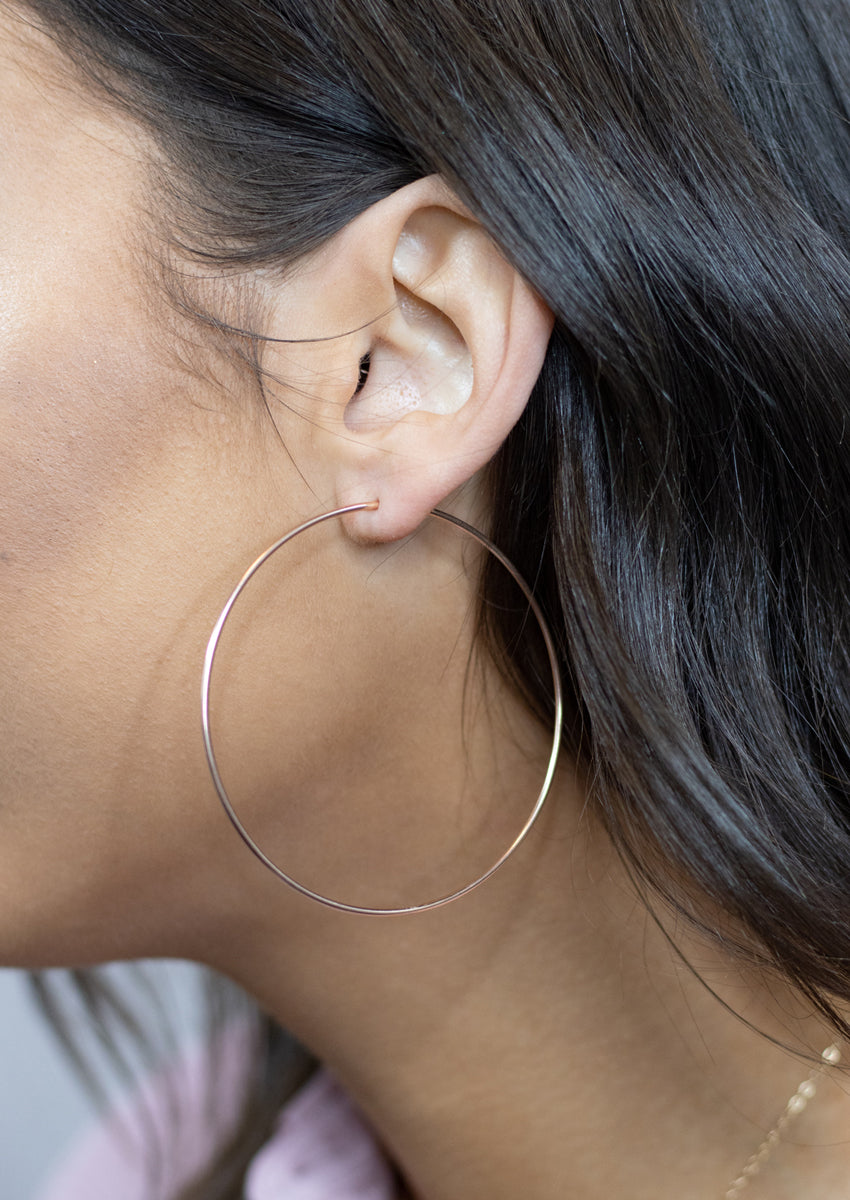 XL Teardrop Hoop Earrings | Handmade in NYC by Delia Langan – Delia Langan  Jewelry